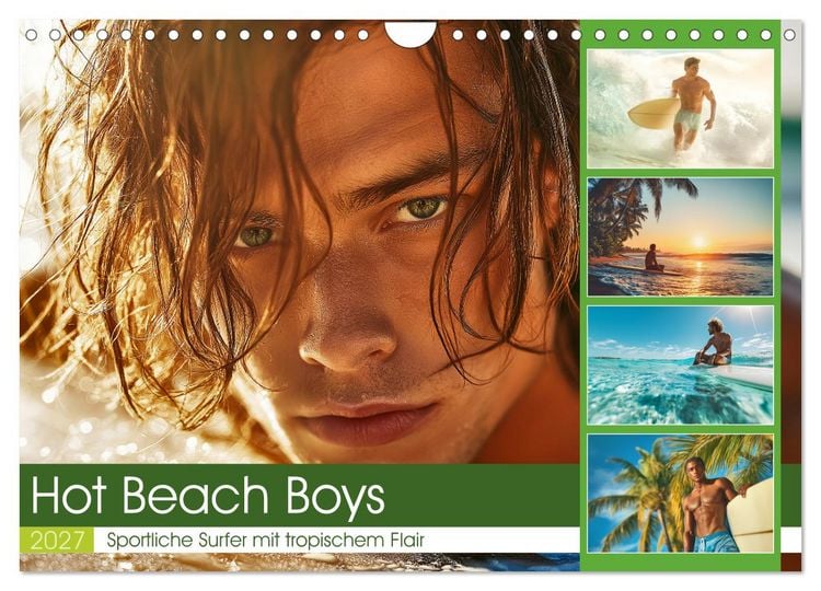 Produktbild: Hot Beach Boys (Wandkalender 2027 DIN A4 quer), CALVENDO Monatskalender