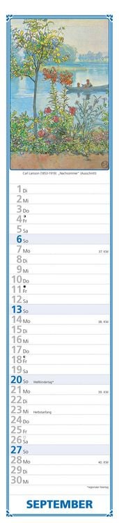 Produktbild: Paulines Küchenplaner 2026 - Streifenplaner - Wandplaner - Küchen-Kalender - 11,3x49,5