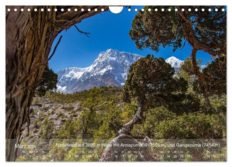 Produktbild: NEPAL - rund um die Annapurna (Wandkalender 2026 DIN A4 quer), CALVENDO Monatskalender