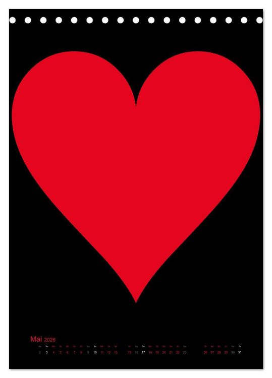 Produktbild: Foto- und Bastelkalender &bdquo;LIEBE&ldquo; in der Farbe Schwarz (Tischkalender 2026 DIN A5 hoch), CALVENDO Monatskalender