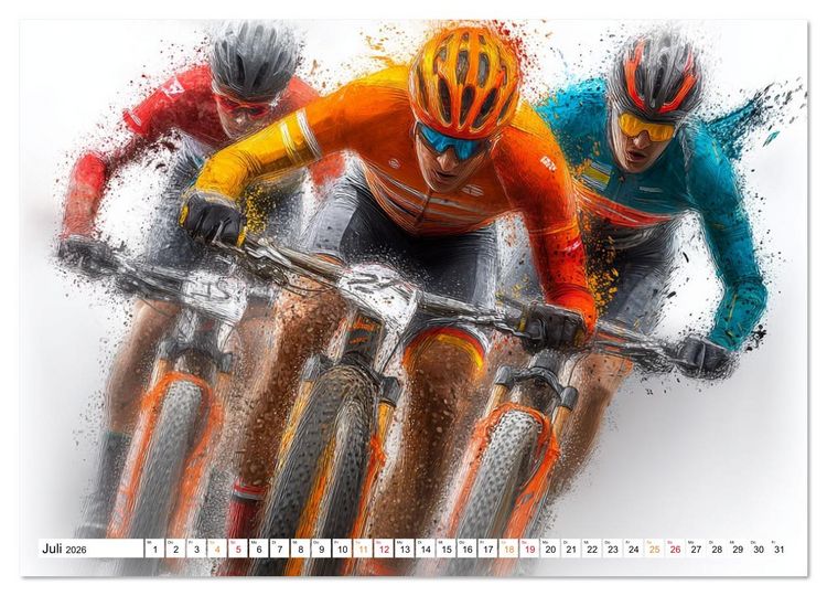 Produktbild: Radsport &ndash; Vom Training zum Triumph (Wandkalender 2026 DIN A4 quer), CALVENDO Monatskalender