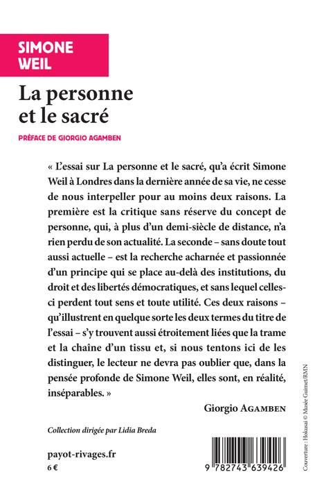 Produktbild: La personne et le sacr&eacute;