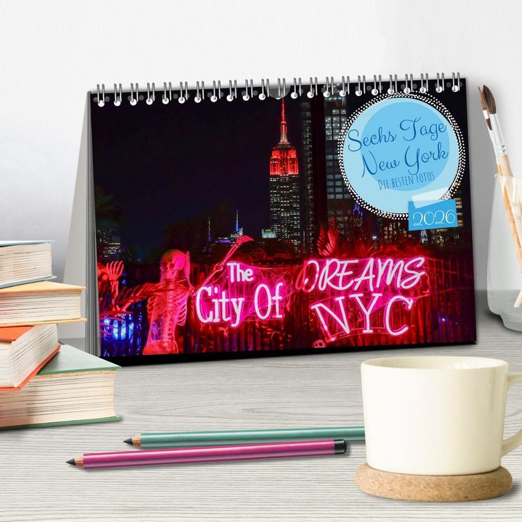 Produktbild: Sechs Tage New York (Tischkalender 2026 DIN A5 quer), CALVENDO Monatskalender