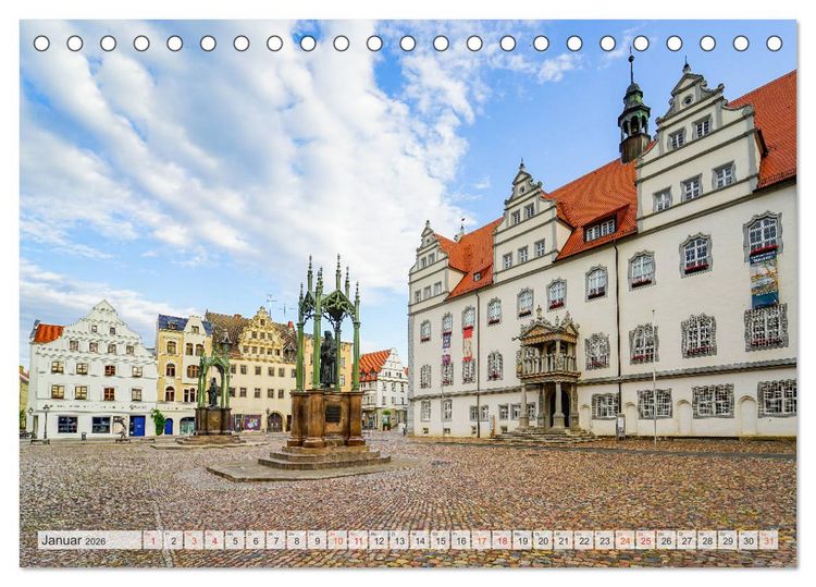 Produktbild: Lutherstadt Wittenberg Impressionen (Tischkalender 2026 DIN A5 quer), CALVENDO Monatskalender
