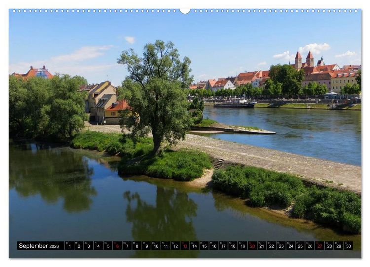 Produktbild: Regensburg erleben (Wandkalender 2026 DIN A2 quer), CALVENDO Monatskalender