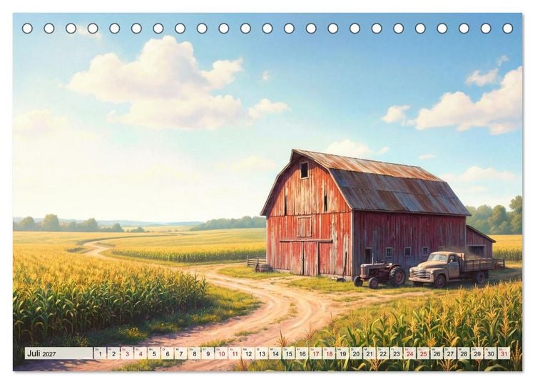 Produktbild: Auf dem Land - Eine Reise in die F&uuml;nfzigerjahre (Tischkalender 2027 DIN A5 quer), CALVENDO Monatskalender