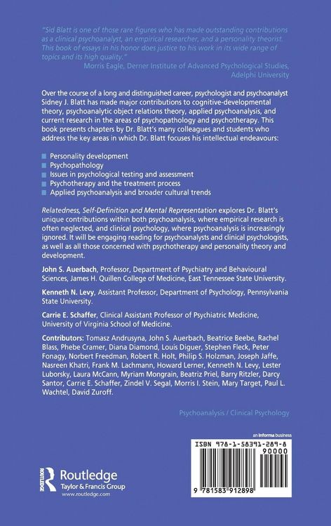 Produktbild: Relatedness, Self-Definition and Mental Representation