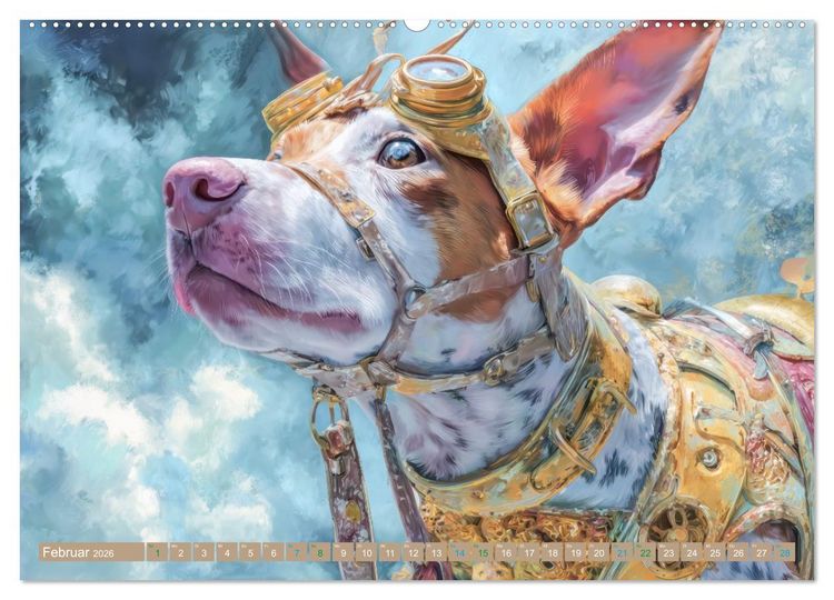 Produktbild: Punkerhunde - Witzige Illustrationen (Wandkalender 2026 DIN A2 quer), CALVENDO Monatskalender