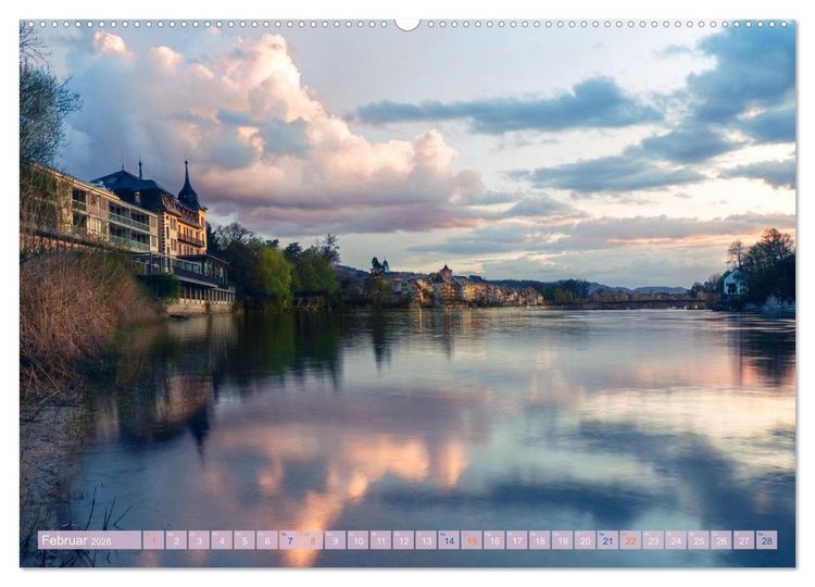 Produktbild: Rheinfelden bei Nacht (Wandkalender 2026 DIN A2 quer), CALVENDO Monatskalender