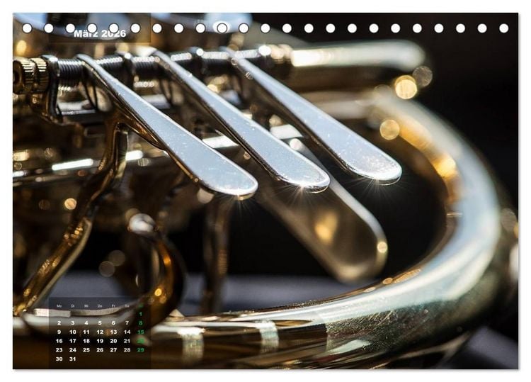 Produktbild: Das Horn, ein herrliches Instrument (Tischkalender 2026 DIN A5 quer), CALVENDO Monatskalender