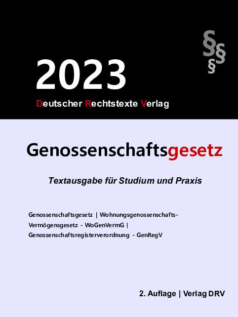 Produktbild: Genossenschaftsgesetz