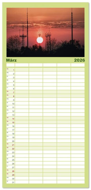 Produktbild: Familienplaner 2026 - Dreieich Natur Pur mit 5 Spalten (Wandkalender, 21 x 45 cm) CALVENDO