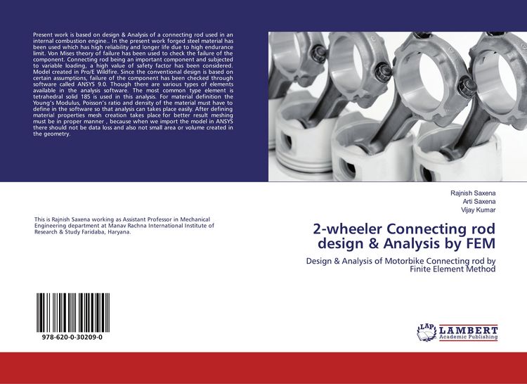 Produktbild: 2-wheeler Connecting rod design & Analysis by FEM