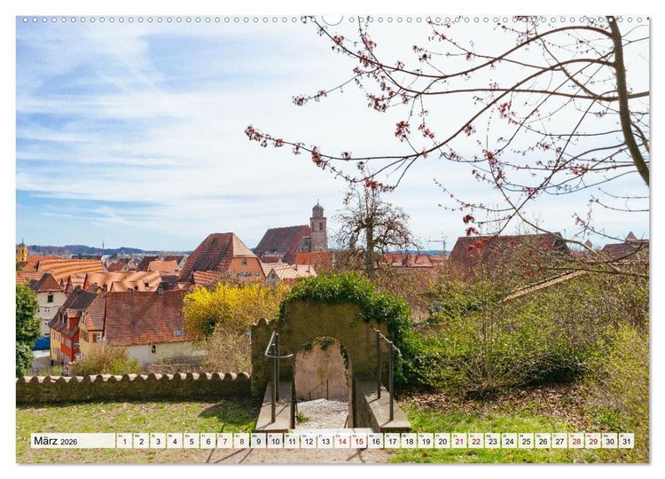 Produktbild: Ein Spaziergang durch Dinkelsb&uuml;hl (Wandkalender 2026 DIN A2 quer), CALVENDO Monatskalender