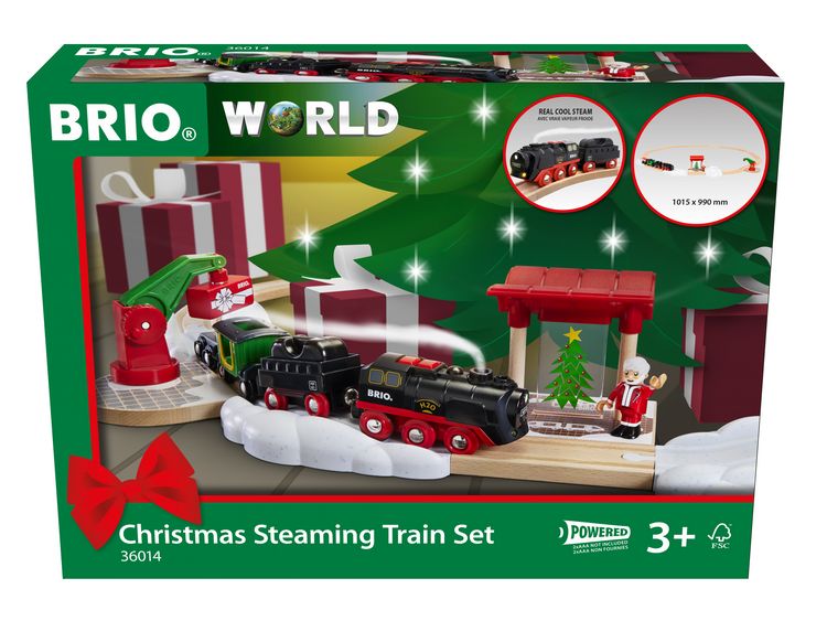 Produktbild: BRIO World - Batterie-Dampflok Weihnachts-Set