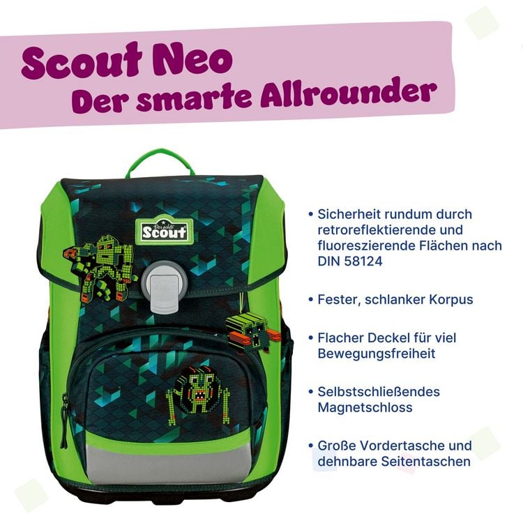 Produktbild: Scout Schulranzen Set Neo, Schulranzen Set, 4tlg, Cubes
