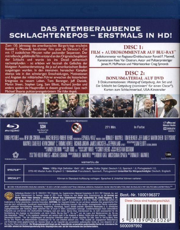 Produktbild: Gettysburg [SE] [DC] (+ DVD)