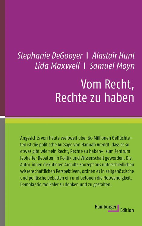 Bild vom Artikel Vom Recht, Rechte zu haben vom Autor Stephanie DeGooyer