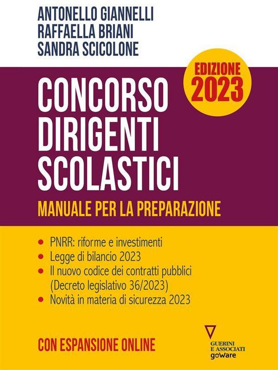 Produktbild: Concorso Dirigenti Scolastici. Manuale per la preparazione. Edizione 2023