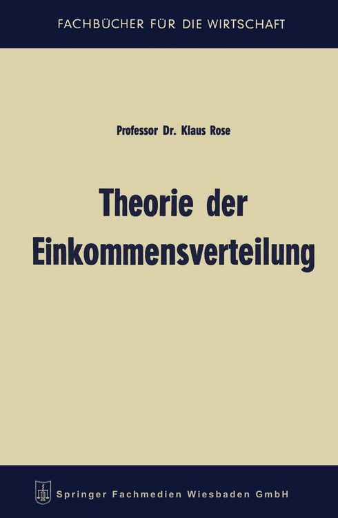 Produktbild: Theorie der Einkommensverteilung