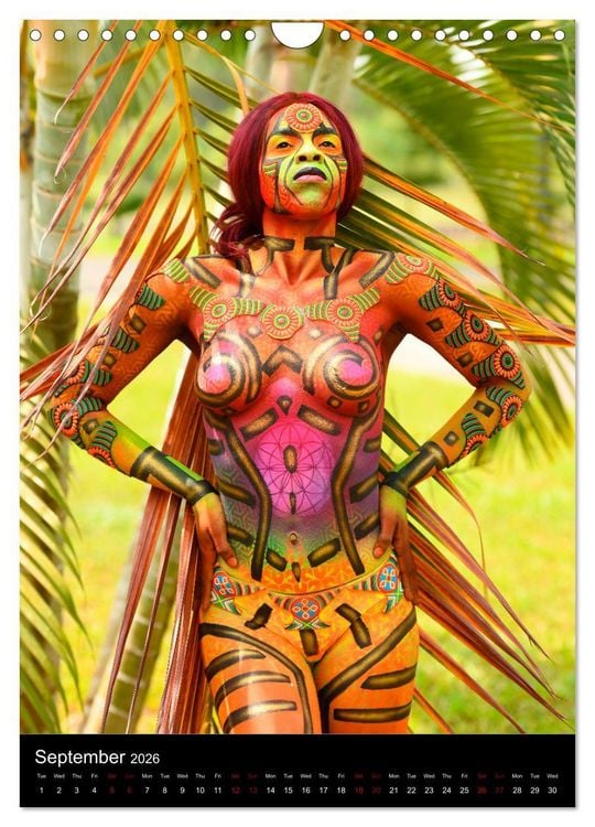 Produktbild: Equatorial Guinea Bodypainting Festival (Wall Calendar 2026 DIN A4 portrait), CALVENDO 12 Month Wall Calendar