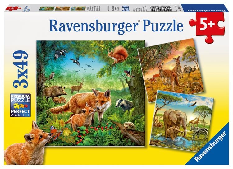 Bild vom Artikel Puzzle Ravensburger Tiere der Erde 3 X 49 Teile vom Autor 