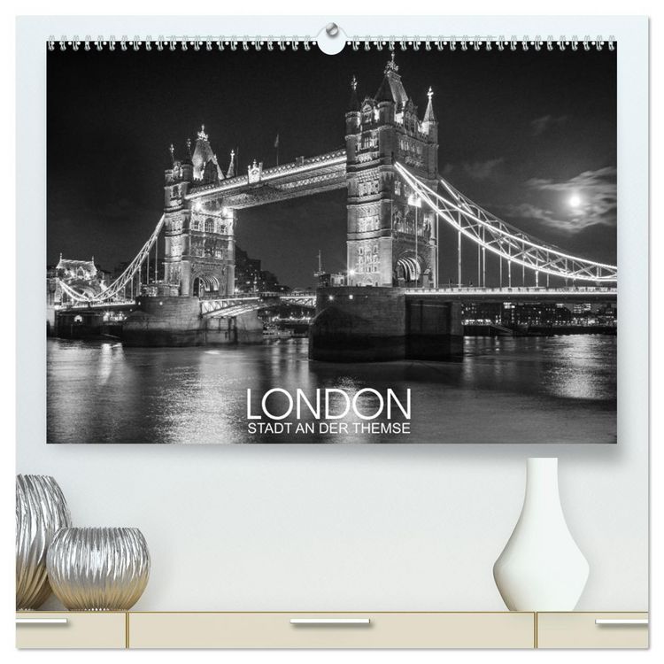 Produktbild: London Stadt an der Themse (hochwertiger Premium Wandkalender 2026 DIN A2 quer), Kunstdruck in Hochglanz