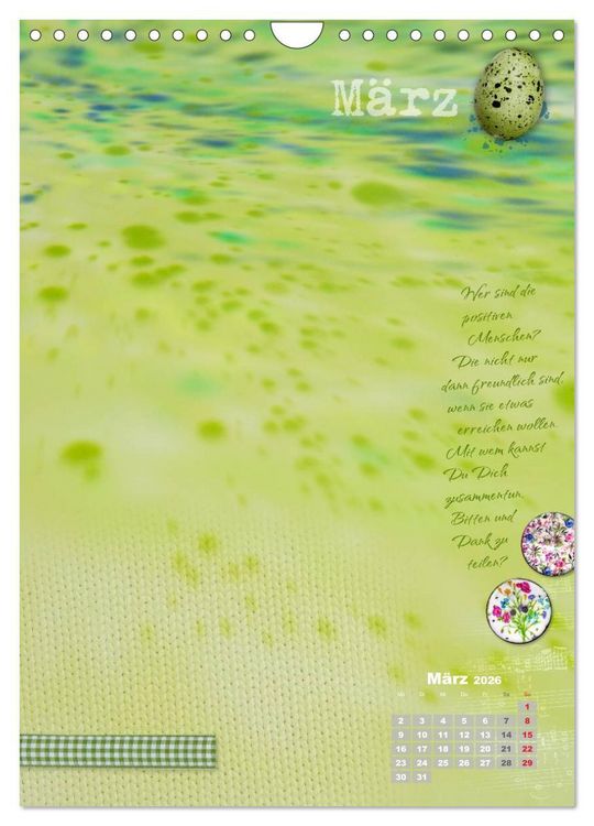 Produktbild: Jahr der Dankbarkeit &ndash; Scrapbooking-Kalender (Wandkalender 2026 DIN A4 hoch), CALVENDO Monatskalender