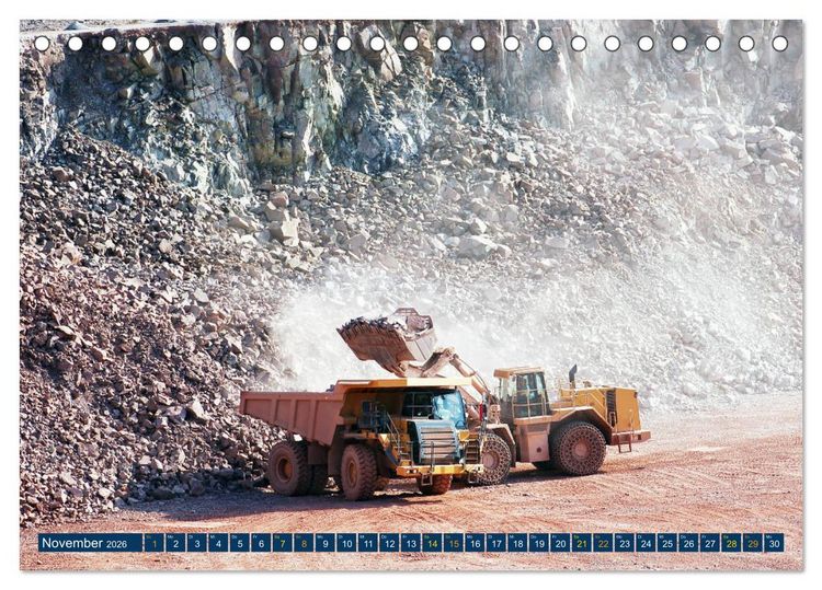 Produktbild: Bergbau - Die Faszination der riesigen Maschinen (Tischkalender 2026 DIN A5 quer), CALVENDO Monatskalender