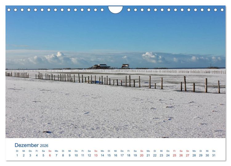 Produktbild: Nordseek&uuml;ste Am Strand von Sankt Peter-Ording (Wandkalender 2026 DIN A4 quer), CALVENDO Monatskalender