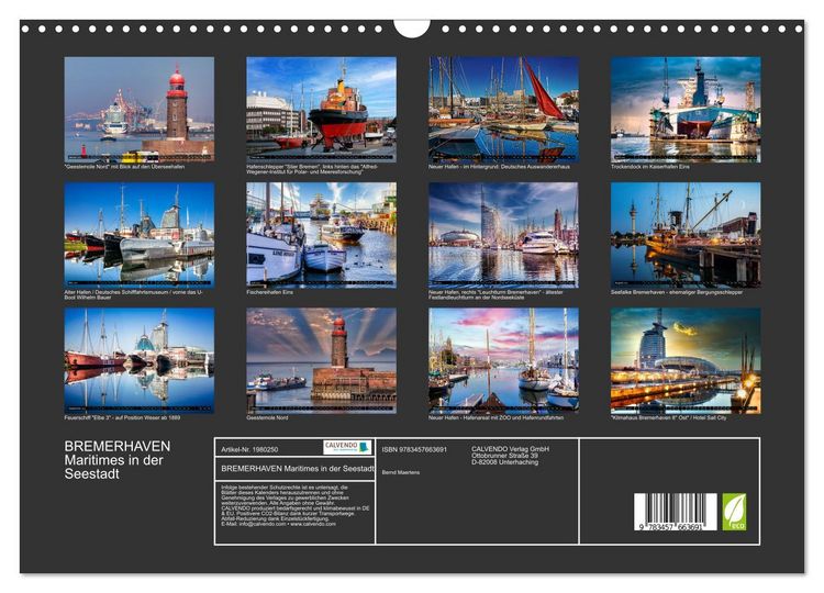 Produktbild: BREMERHAVEN Maritimes in der Seestadt (Wandkalender 2026 DIN A3 quer), CALVENDO Monatskalender