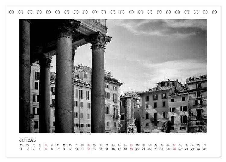 Produktbild: ROM Monochrom (Tischkalender 2026 DIN A5 quer), CALVENDO Monatskalender