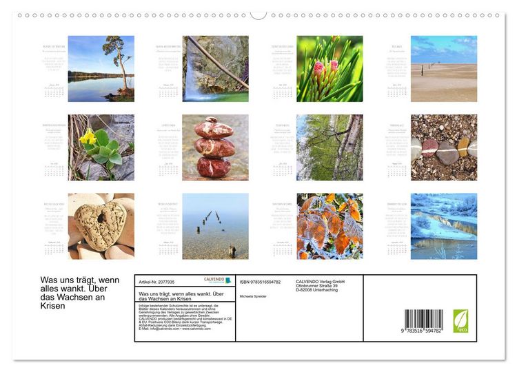 Produktbild: Was uns tr&auml;gt, wenn alles wankt. &Uuml;ber das Wachsen an Krisen (hochwertiger Premium Wandkalender 2026 DIN A2 quer), Kunstdruck in Hochglanz