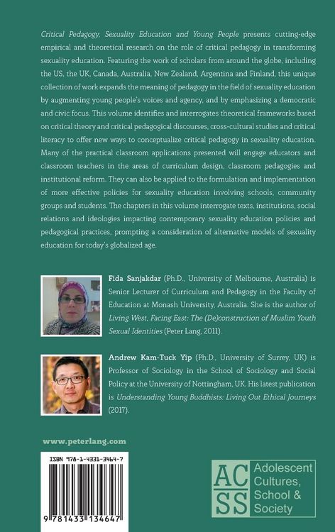 Produktbild: Critical Pedagogy, Sexuality Education and Young People