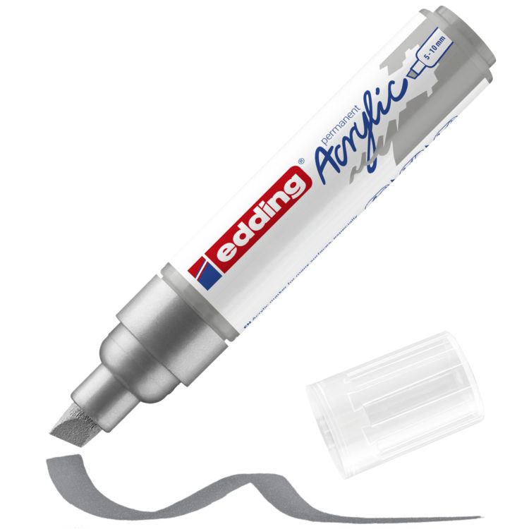 Produktbild: edding Acrylmarker 5000 silber 5-10mm