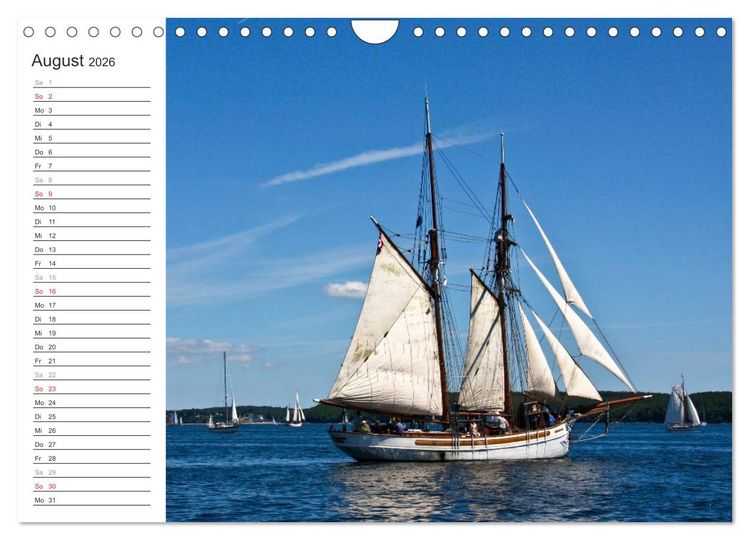 Produktbild: Historische Segelschiffe auf der Ostsee (Wandkalender 2026 DIN A4 quer), CALVENDO Monatskalender