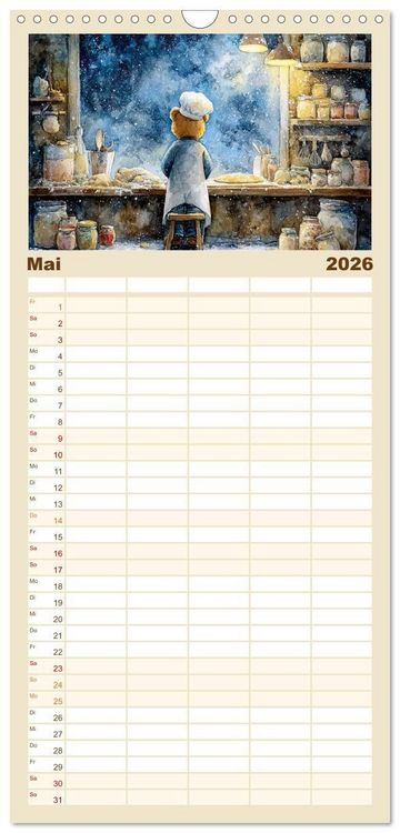 Produktbild: Familienplaner 2026 - Das geheime Leben flauschiger Freunde mit 5 Spalten (Wandkalender, 21 x 45 cm) CALVENDO