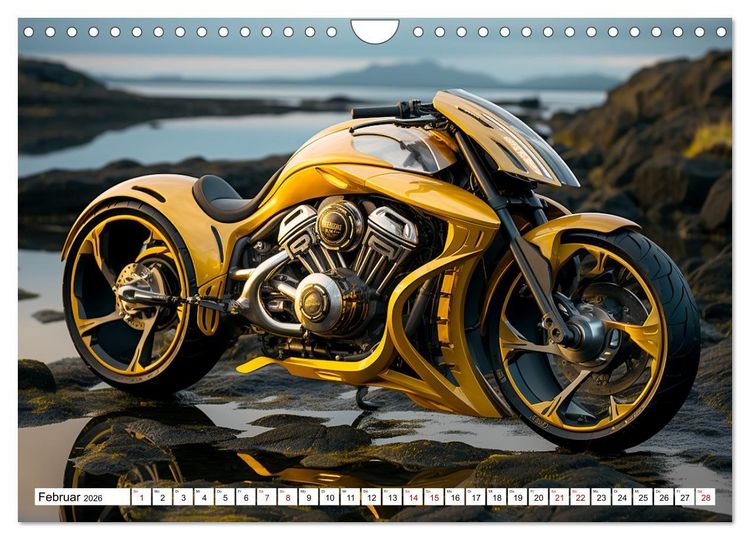 Produktbild: Futuristische Motorr&auml;der (Wandkalender 2026 DIN A4 quer), CALVENDO Monatskalender