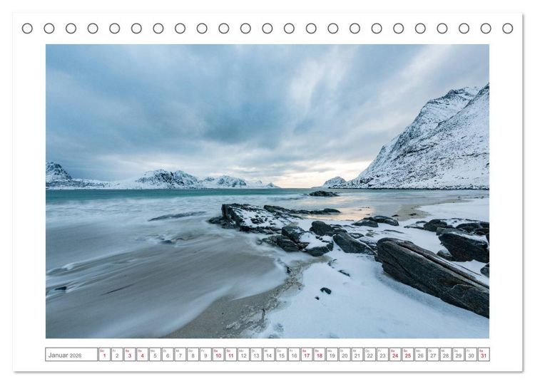 Produktbild: Geheimnisvolle Lofoten (Tischkalender 2026 DIN A5 quer), CALVENDO Monatskalender