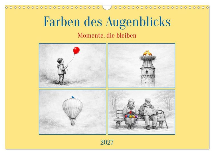 Produktbild: Farben des Augenblicks - Momente, die bleiben (Wandkalender 2027 DIN A3 quer), CALVENDO Monatskalender