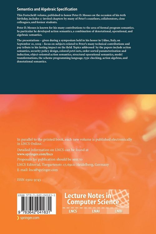 Produktbild: Semantics and Algebraic Specification