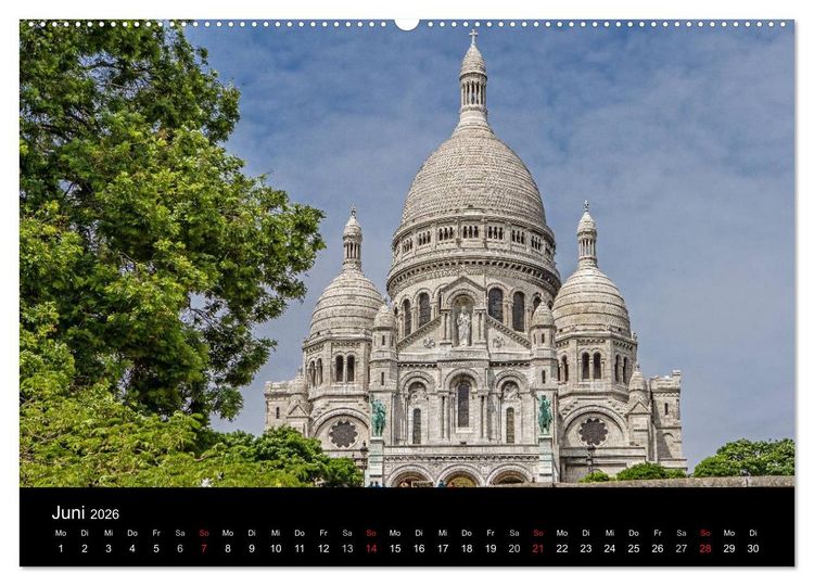 Produktbild: Paris (Wandkalender 2026 DIN A2 quer), CALVENDO Monatskalender