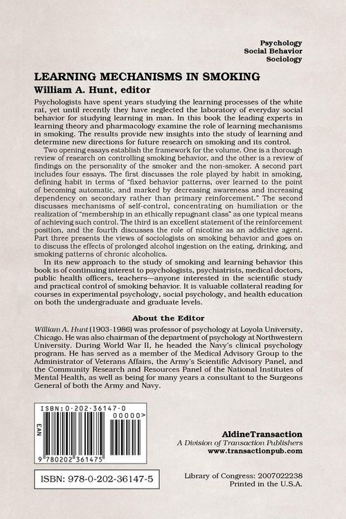 Produktbild: Learning Mechanisms in Smoking