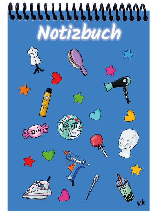 Produktbild: A 4 Notizblock Manga Items, blau, blanko