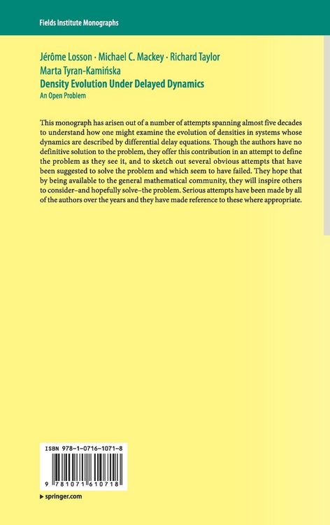 Produktbild: Density Evolution Under Delayed Dynamics