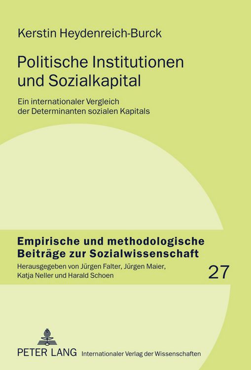 Produktbild: Politische Institutionen und Sozialkapital