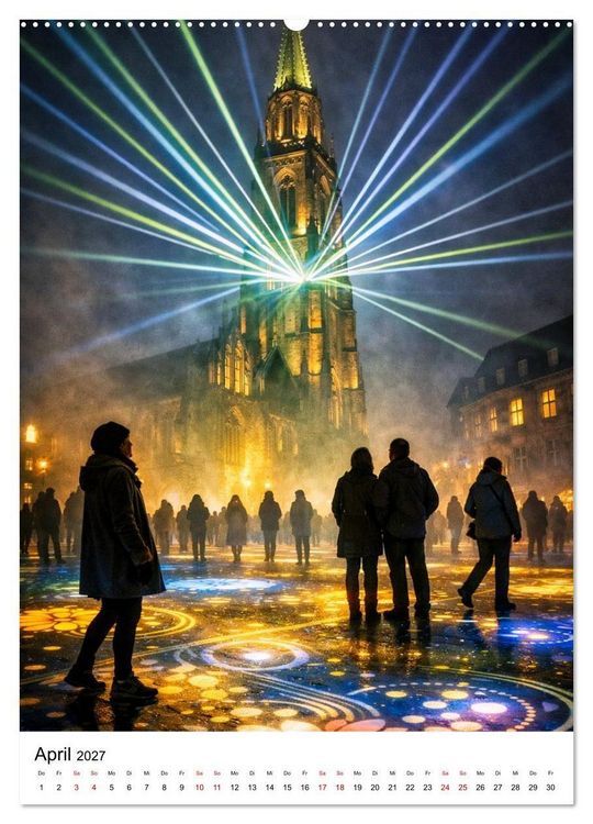 Produktbild: Hildesheim, ein Moment in dem die Stadt zu leuchten beginnt. (Wandkalender 2027 DIN A2 hoch), CALVENDO Monatskalender