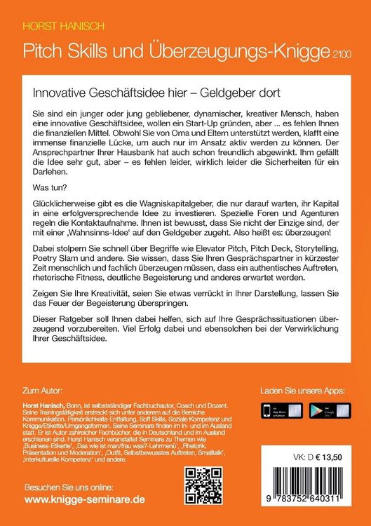 Produktbild: Pitch Skills und &Uuml;berzeugungs-Knigge 2100
