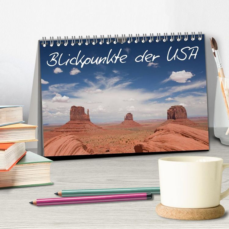 Produktbild: Blickpunkte der USA (Tischkalender 2026 DIN A5 quer), CALVENDO Monatskalender