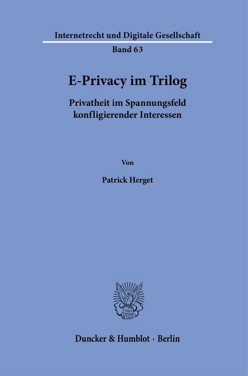 Produktbild: E-Privacy im Trilog